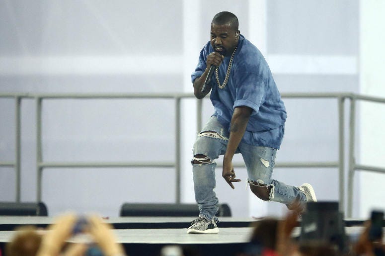 Kanye West performs during the closing ceremony for the 2015 Pan Am Games at Pan Am Ceremonies Venue. Kanye West performs during the closing ceremony for the 2015 Pan Am Games at Pan Am Ceremonies Venue.