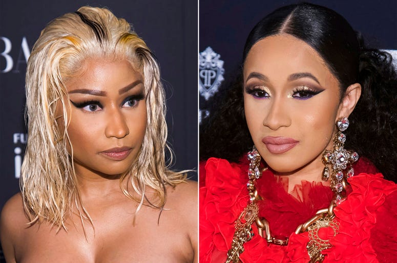 Nicki Minaj and Cardi B at the Harper's BAZAAR "ICONS by Carine Roitfeld" party Nicki Minaj and Cardi B at the Harper's BAZAAR "ICONS by Carine Roitfeld" party