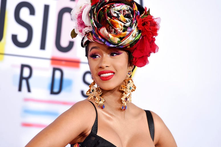 Cardi B arrives at the American Music Awards on Tuesday, Oct. 9, 2018, at the Microsoft Theater in Los Angeles. Less than 24 hours after announcing her split from her husband, Cardi B was spotted partying at a night club to ki DO NOT USE