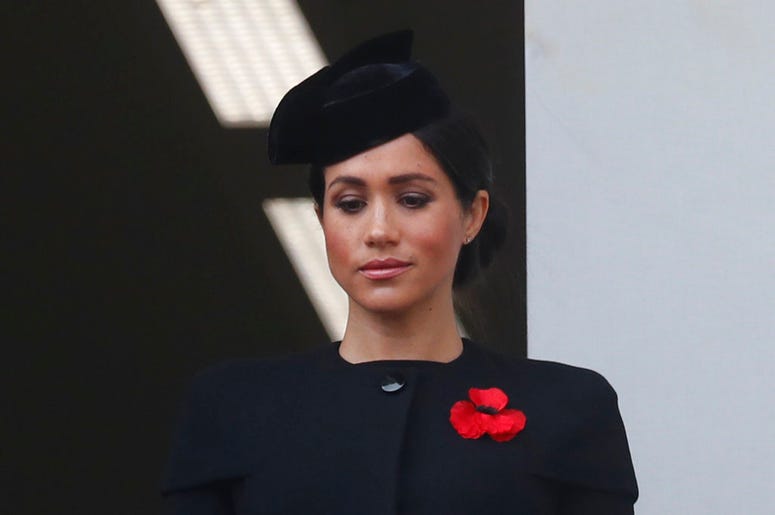 Meghan Markle, Duchess of Sussex, attends the Remembrance Sunday ceremony at the Cenotaph in London. Meghan Markle’s father appealed to his daughter to call him, saying on Monday, Dec. 17, 2018, that they hadn’t been in touch since her wedding DO NOT USE