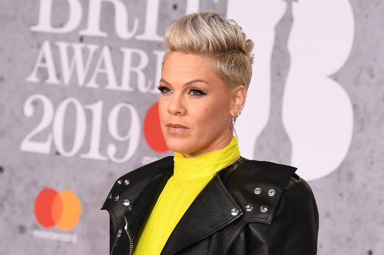 Pink, winner of the Outstanding Contribution to Music Award, attends The BRIT Awards 2019 Pink, winner of the Outstanding Contribution to Music Award, attends The BRIT Awards 2019