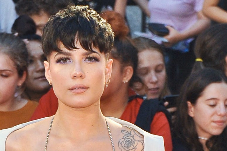 Halsey Halsey arrives at the 2018 Music Video Awards.