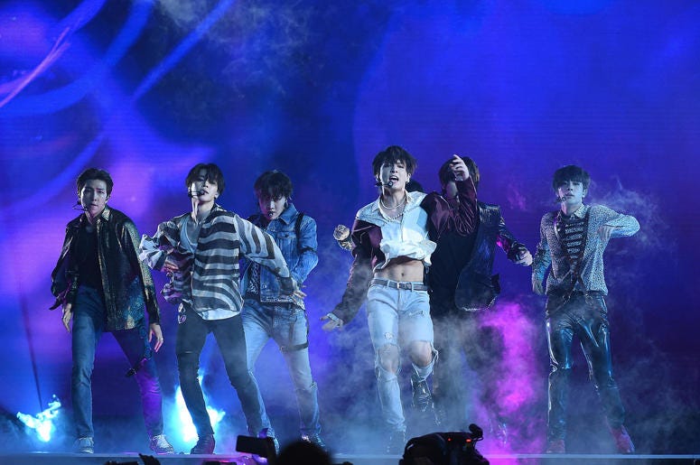 Jungkook, Jimin, V, Suga, Jin, j-hope of BTS perform at the 2018 Billboard Music Awards Jungkook, Jimin, V, Suga, Jin, j-hope of BTS perform at the 2018 Billboard Music Awards
