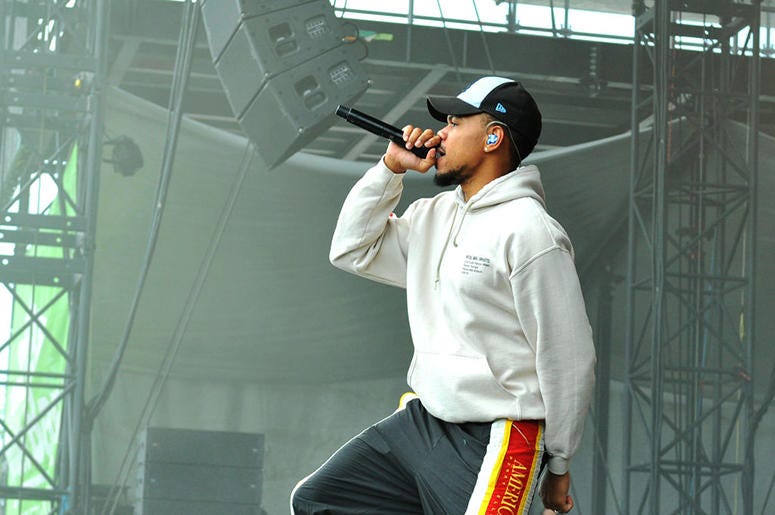 Chance The Rapper On Stage Chance The Rapper On Stage