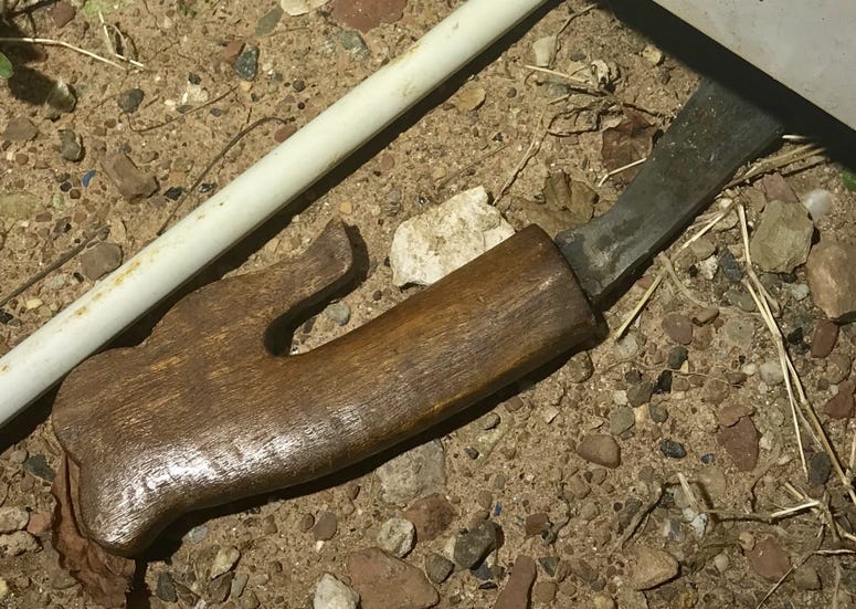 Police say the suspect had this knife. Police shooting knife