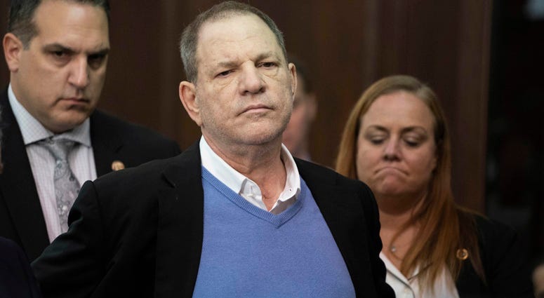 Harvey Weinstein, with his attorney, Benjamin Brafman. left, listens during a court proceeding, Friday, May 25, 2018, in New York. Harvey Weinstein