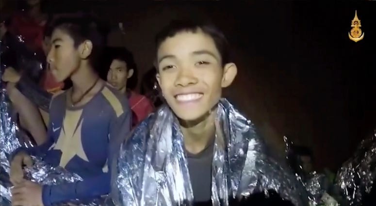 Boys seen in Thailand cave Thailand cave