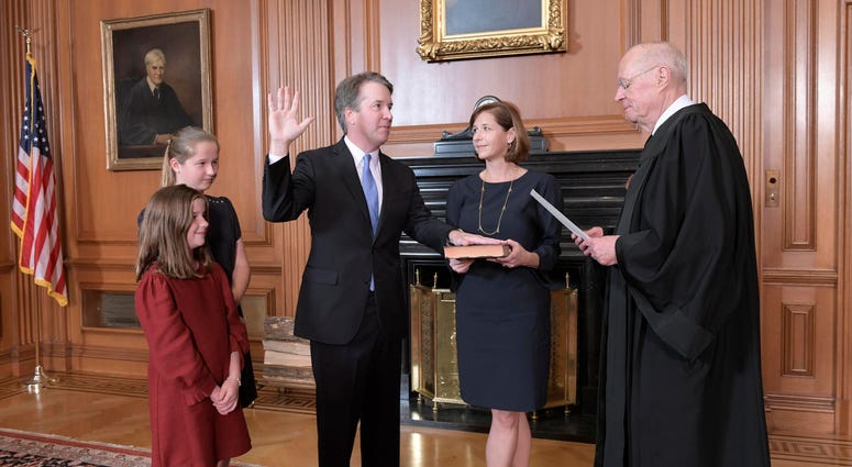 Kavanaugh was sworn in Saturday night. Kavanaugh Sworn In