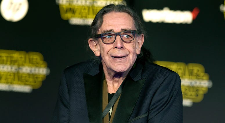 In this Dec. 14, 2015, file photo, Peter Mayhew arrives at the world premiere of "Star Wars: The Force Awakens" in Los Angeles. Peter Mayhew