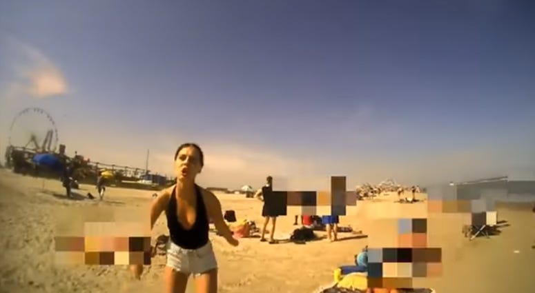 Body camera footage of an arrest of a woman in Wildwood Wildwood Body Cam Footage