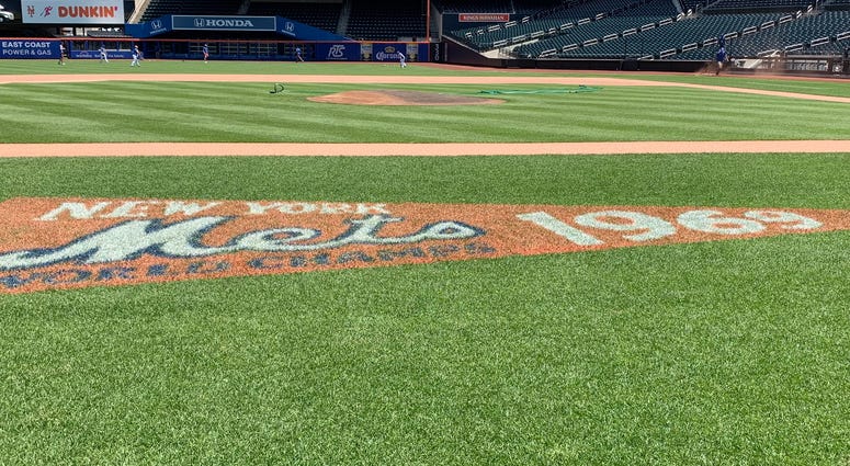 The grass at Citi Field for the 1969 anniversary celebration Mets 1969 Weekend