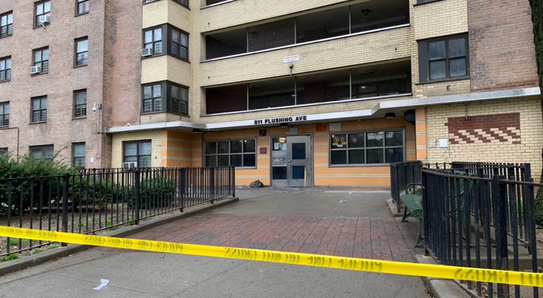 The scene of the axe attack in Bushwick. Axe attack