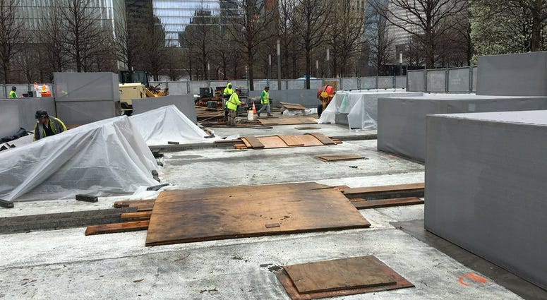 Work is wrapping up on the Memorial Glade. The Glade 9/11 Memorial
