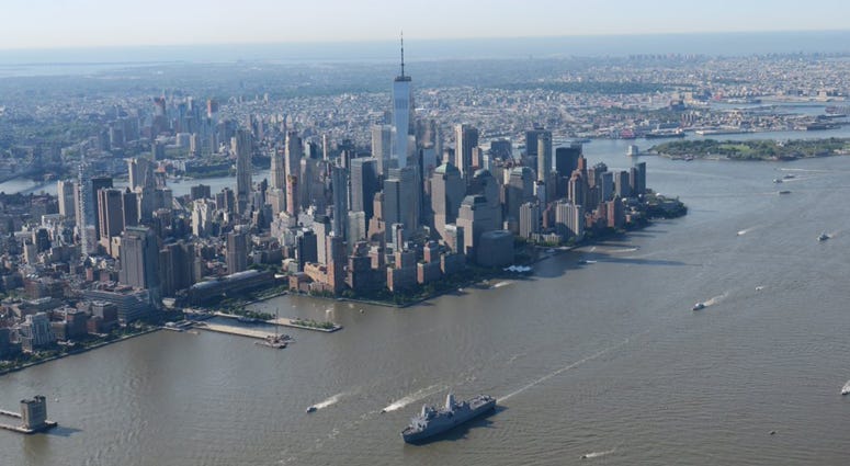 The Parade of Ships in New York City for Fleet Week on May 22, 2019. Fleet Week 2019
