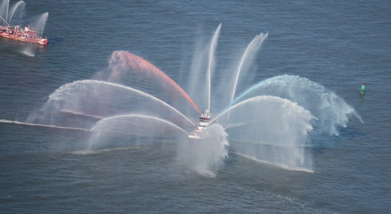 The Parade of Ships in New York City for Fleet Week on May 22, 2019. Fleet Week 2019