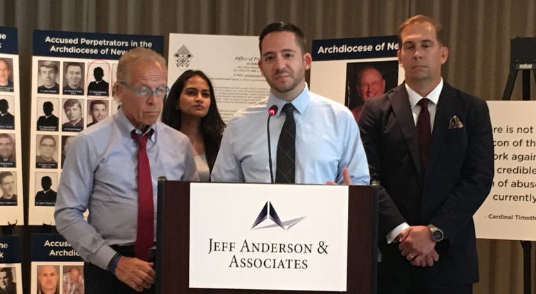 Alleged victim of priest sex abuse Joseph Caramanno calls on Cardinal Dolan to release names of priests accused of abuse. Joseph Caramanno
