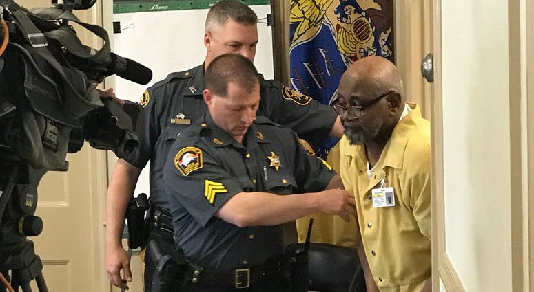 Huddy Muldrow appears in court on May 25, 2018 to face charges in connection with a deadly school bus crash in New Jersey Huddy Muldrow