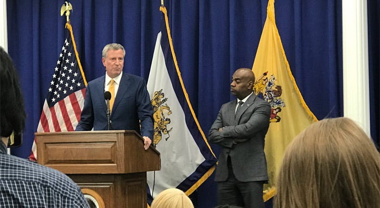 New York Mayor Bill De Blaso, Newark Mayor Ras Baraka New York Mayor Bill De Blaso, Newark Mayor Ras Baraka