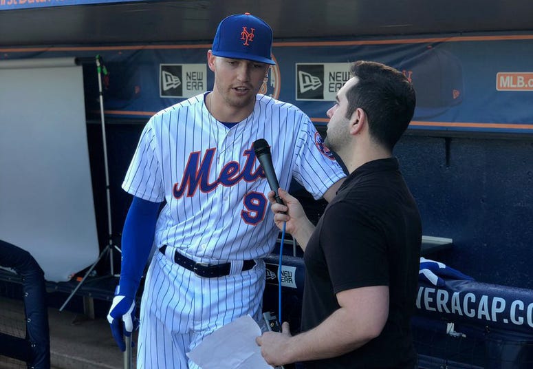 Brandon Nimmo and Wayne Randazzo in Port St. Lucie, Florida on Feb. 21, 2019. Brandon Nimmo and Wayne Randazzo