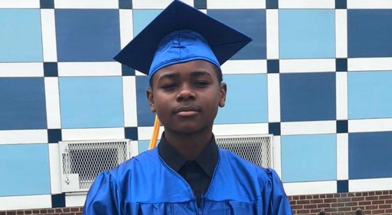 Aamir Griffin in an undated photo from his graduation ceremony. Aamir Griffin