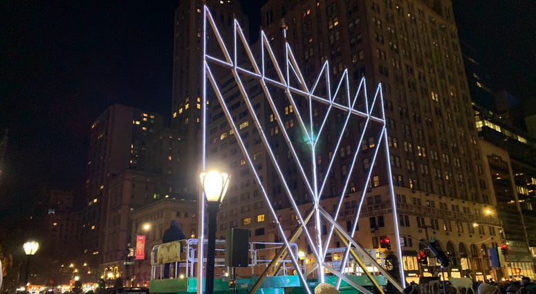 The world's largest Menorah before being lit in Midtown on Dec. 22, 2019. World’s Largest Menorah