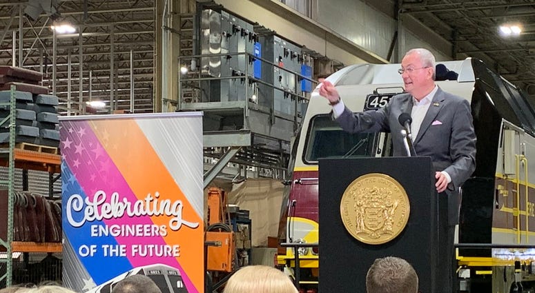 Governor Phil Murphy attends NJ TRANSIT’s engineer completion of formal training ceremony in Kearny on January 21, 2020. Phil Murphy