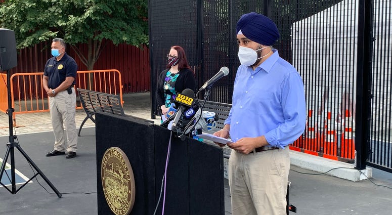 Mayor Ravi Bhalla talks about the new cases. Mayor Ravi Bhalla