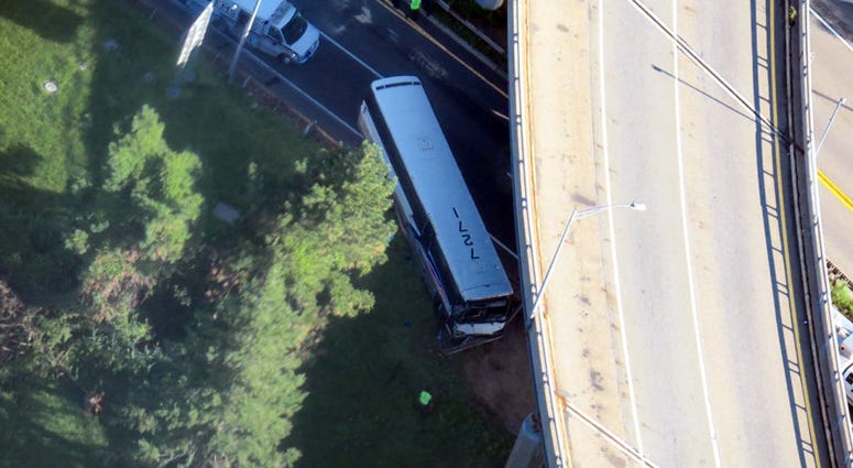 NJ Transit bus crash on New Jersey Turnpike on Aug. 17, 2020 NJ Transit bus crash