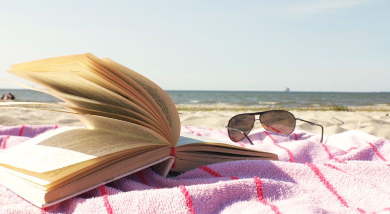Book on a beach