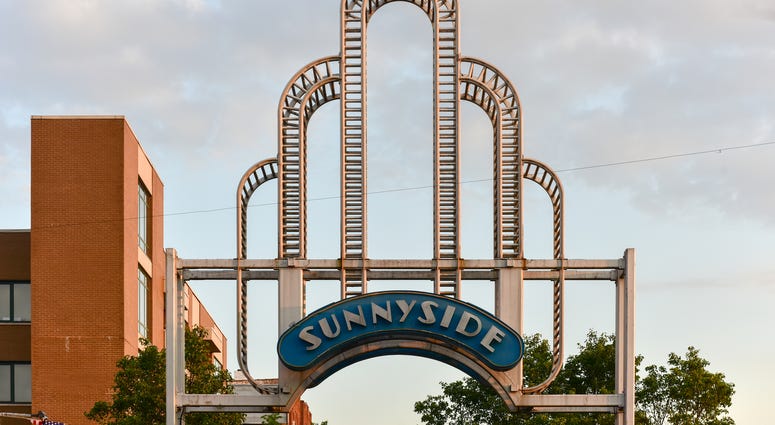Sunnyside archway in Queens, New York. Sunnyside Queens