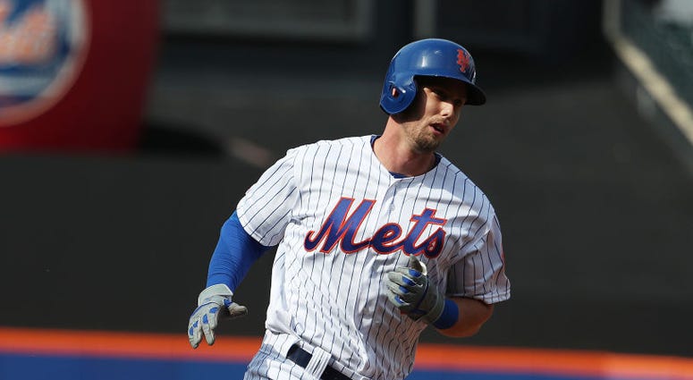Jeff McNeil #6 of the New York Mets rounds the bases after hitting a home run in the first inning against Robert Dugger #64 of the Miami Marlins during their game at Citi Field on August 05, 2019 Jeff McNeil
