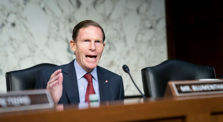 Senator Richard Blumenthal during a hearing on "Highly Automated Vehicles: Federal Perspectives on the Deployment of Safety Technology," on November 20, 2019 in Washington, DC. Senator Richard Blumenthal