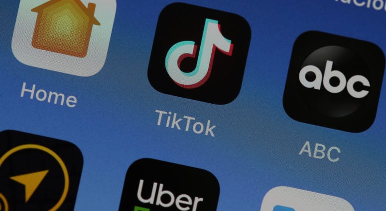 In this photo illustration, the Tik Tok app is displayed on an Apple iPhone on November 01, 2019 in San Anselmo, California. Tik Tok