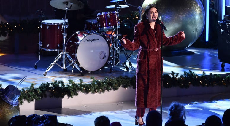 Lea Michele performs onstage at the 87th Annual Rockefeller Center Christmas Tree Lighting Ceremony at Rockefeller Center on December 04, 2019 in New York City. Lea Michele