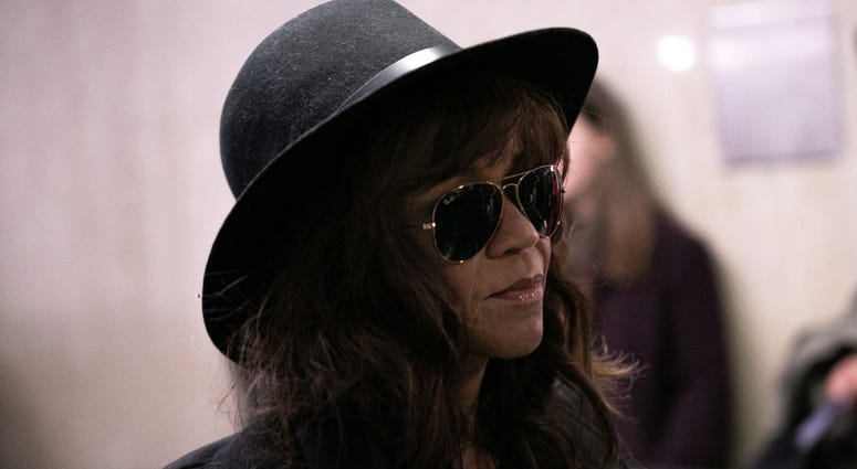 Rosie Perez arrives at New York City Criminal Court for the continuation of Harvey Weinstein's trial on January 24, 2020 in New York City. Rosie Perez