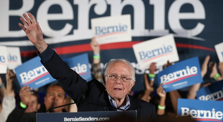 Democratic presidential candidate Sen. Bernie Sanders (I-VT) waves to supporters at a campaign rally for Sanders on February 21, 2020 in Las Vegas, Nevada. Bernie Nevada