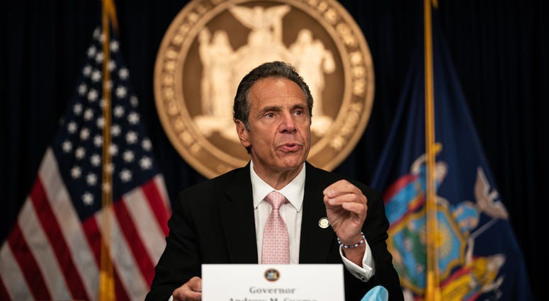 New York Gov. Andrew Cuomo speaks during the daily media briefing at the Office of the Governor of the State of New York on June 12, 2020 in New York City. Cuomo