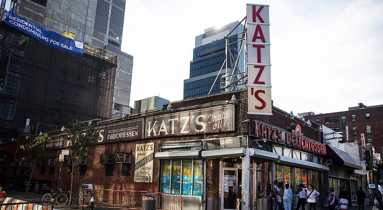 Katz's Deli, the iconic New York deli, is seen on August 29, 2014 in New York City. Katz's Deli