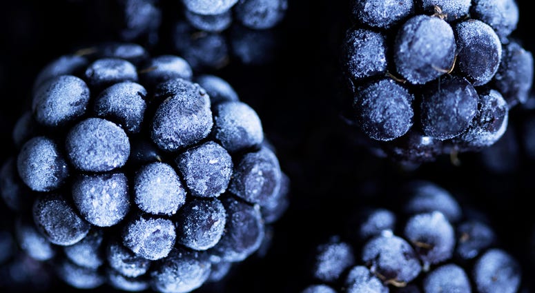 Frozen blackberries Frozen blackberries