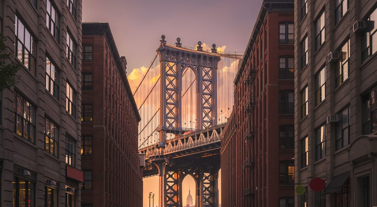 Manhattan Bridge as seen from DUMBO, Brooklyn DUMBO