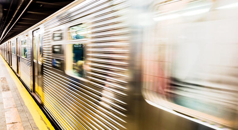 Blurred subway train Blurred subway train