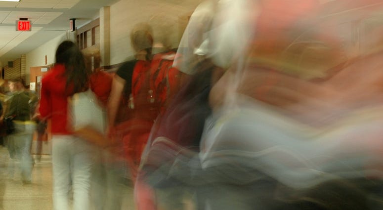 High school hallway High school hallway