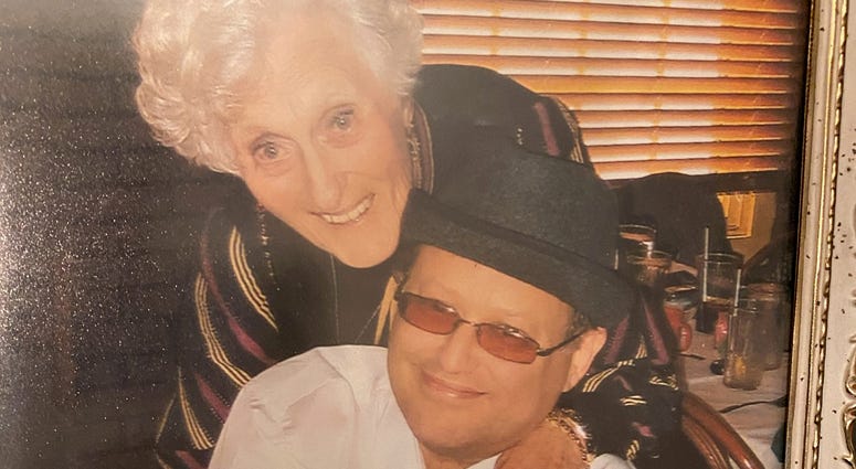 Arline Lester, seen in a photograph with one of her sons. Arline Lester