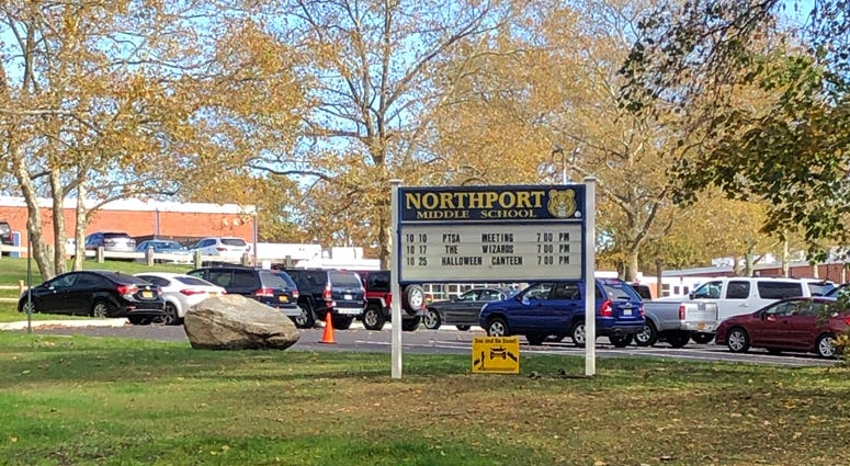 Northport Middle School entrance seen on Oct. 28, 2019. Northport Middle School