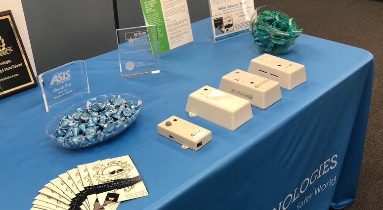 A vaping and bullying detection device unveiled on Nov. 15, 2019. Vaping Detection Device