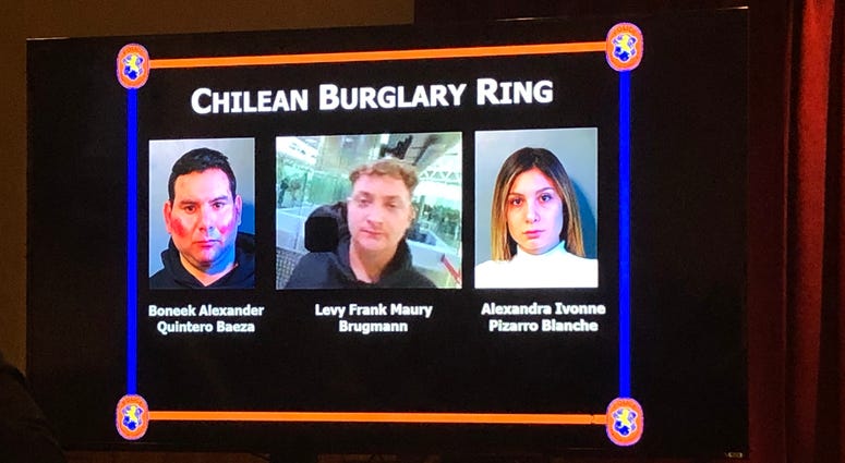 Three Chilean citizens accused of burglarizing homes on Long Island. Chilean Burglary Ring