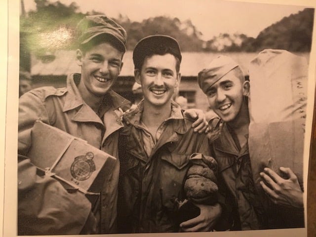 Nick Cristiano, right, with buddies Nick Cristiano