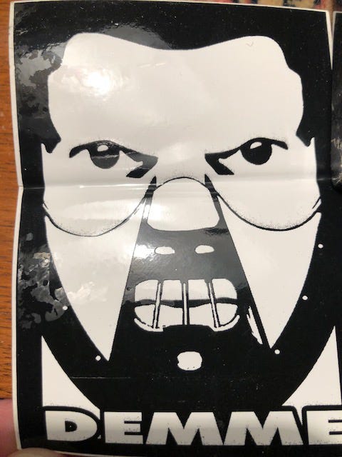 A sticker put up by street artist Vinny Raffa Vinny Raffa Street Art