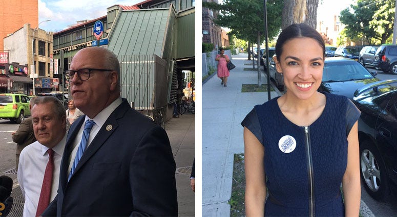 Rep. Joe Crowley, Alexandria Ocasio-Cortez Rep. Joe Crowley, Alexandria Ocasio-Cortez