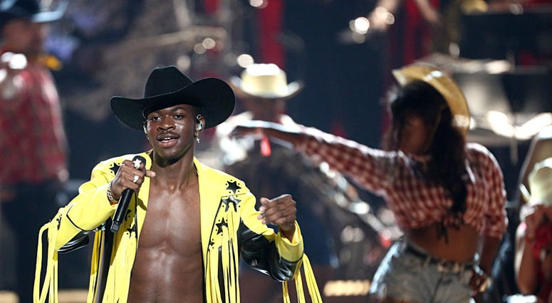 Lil Nas X performs onstage at the 2019 BET Awards on June 23, 2019 in Los Angeles, California. (Photo by Frederick M. Brown Lil Nas X performs onstage at the 2019 BET Awards on June 23, 2019 in Los Angeles, California. (Photo by Frederick M. Brown